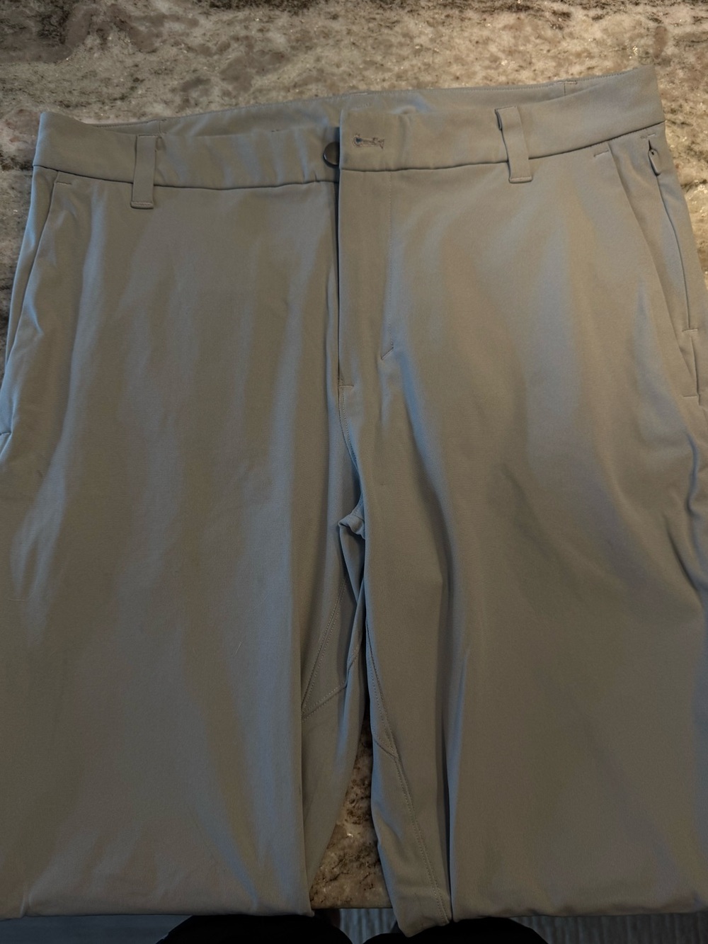lululemon athletica Men's Flat-Front Shorts - Light Gray